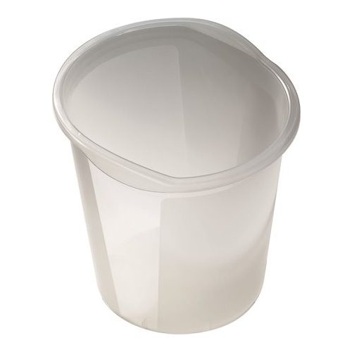 Papírkosár, 13 liter, HELIT "Economy", áttetsző fehér