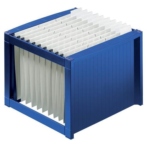 Függőmappa tároló, műanyag, HELIT, kék