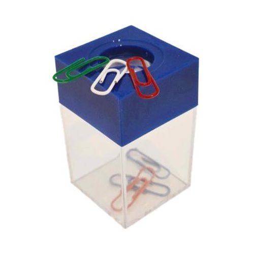 Gemkapocstartó, mágneses, átlátszó-kék