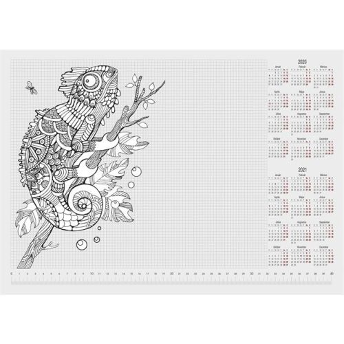 Könyökalátét, A3, 410x297  mm, színezhető, PANTA PLAST, "kaméleon"