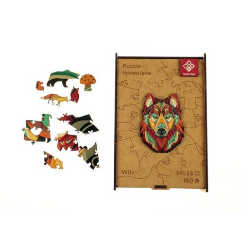 Puzzle, fa, A3, 180 darabos, PANTA PLAST "Mystery Wolf"