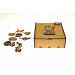 Puzzle, fa, A4, 90 darabos, PANTA PLAST "Cat's Family"