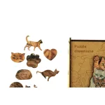 Puzzle, fa, A4, 90 darabos, PANTA PLAST "Cat's Family"