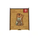 Puzzle, fa, A4, 90 darabos, PANTA PLAST "Cat's Family"