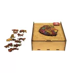 Puzzle, fa, A4, 90 darabos, PANTA PLAST "Mosaic Lion"