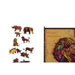 Puzzle, fa, A4, 90 darabos, PANTA PLAST "Mosaic Lion"