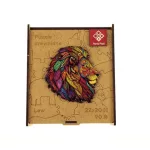 Puzzle, fa, A4, 90 darabos, PANTA PLAST "Mosaic Lion"