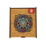 Puzzle, fa, A4, 100 darabos, PANTA PLAST "Mandala Turtle"