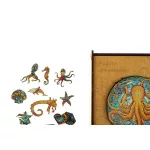 Puzzle, fa, A4, 100 darabos, PANTA PLAST "Octopus"