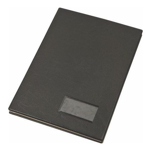 Aláírókönyv, A4, 20 részes, karton, műbőr hatású borító, VICTORIA OFFICE, fekete