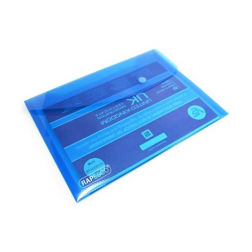 Irattartó tasak, A5, patentos, RAPESCO "Eco", áttetsző vegyes színek