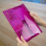 Irattartó tasak, A5, patentos, RAPESCO "Eco", áttetsző vegyes színek