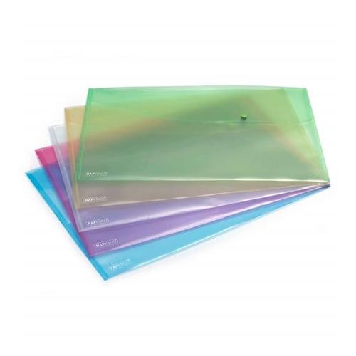 Irattartó tasak, A3, PP, patentos, RAPESCO, vegyes színek