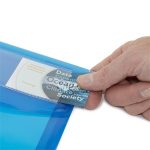 Irattartó tasak, A4+, patentos, RAPESCO "Eco", áttetsző vegyes színek