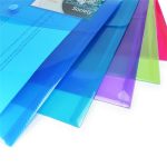 Irattartó tasak, A4+, patentos, RAPESCO "Eco", áttetsző vegyes színek