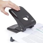 Lyukasztó, kétlyukú, 50 lap, könnyített lyukasztás, RAPESCO "X5", fekete