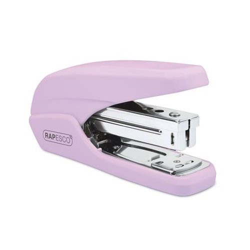 Tűzőgép, 24/6, 26/6, 25 lap, könnyített tűzés, RAPESCO "X5 Less Effort", világos rózsaszín