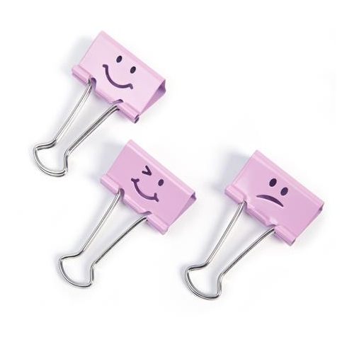 Bindercsipesz, 19 mm, "Fun", RAPESCO, világos rózsaszín