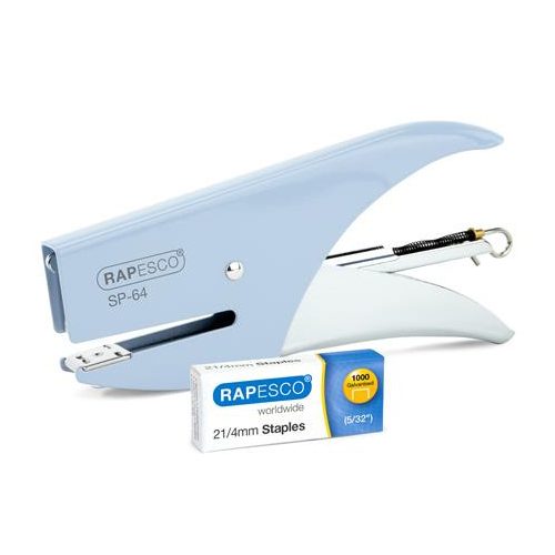 Tűzőgép, kézi, 21/4, 12 lap, RAPESCO "SP-64", kék