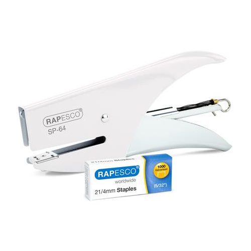 Tűzőgép, kézi, 21/4, 12 lap, RAPESCO "SP-64", fehér