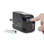 Tűzőgép, 26/6, 15 lap, elemes, USB töltővel, RAPESCO "626EL", fekete