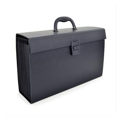 Harmonikatáska, 19 rekeszes, RAPESCO, fekete