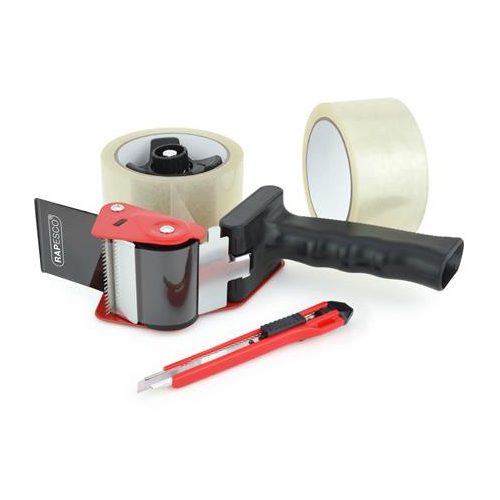 Csomagzáró gép, kézi, RAPESCO "960", 2 db csomagolószalaggal, 1 db késsel