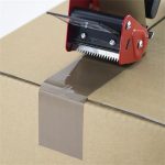 Csomagzáró gép, RAPESCO "Germ-Savvy® 960", 5 db barna csomagolószalaggal, 1 db késsel