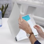 Irattartó tasak, A4+, lefűzhető, patentos, RAPESCO "Eco", áttetsző vegyes színek