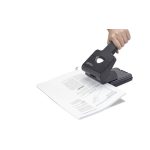 Lyukasztó, nagyteljesítményű, kétlyukú, 63 lap, antibakteriális, RAPESCO "865-P2", fekete