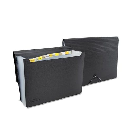 Harmonikamappa, A4, PP, 13 rekeszes, RAPESCO "Germ-Savvy™", matt fekete