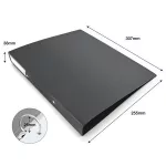 Gyűrűs könyv, 2 gyűrű, 38 mm, A4, PP, RAPESCO "Eco GRS Recycled", fekete