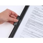 Gyorsfűző, klipes, PP, A4, RAPESCO "Eco GRS Recycled", fekete