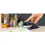 Tűzőgép, 24/6, 26/6, 20 lap, RAPESCO "Eco GRS Recycled Half-Strip", fekete