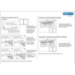 Lyukasztó, hatlyukú, 8 lap, fém, RAPESCO "Diary 66", matt fekete