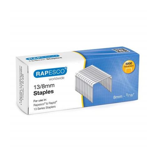 Tűzőkapocs, 13/8, horganyzott, RAPESCO