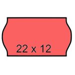 Árazószalag, 22x12 mm, piros