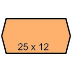 Árazószalag, 25x12 mm, narancs