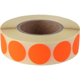 Etikett, 20 mm kör, 1000 etikett/tekercs, fluo piros