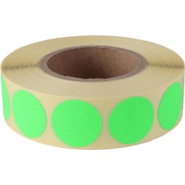 Etikett, 20 mm kör, 1000 etikett/tekercs, zöld