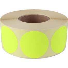 Etikett, 38 mm kör, 1000 etikett/tekercs, citromsárga