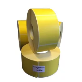 Etikett, thermo, 70x50 mm, 900 etikett/tekercs, citromsárga