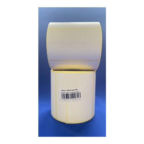 Etikett, thermo, 60x100 mm, 1000 etikett/tekercs, fehér