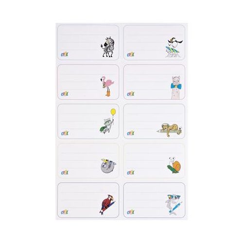 Füzetcímke, 40 db, COOL BY VICTORIA