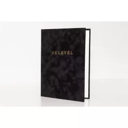 Oklevéltartó, A4, exkluzív, aranyozva, fekete