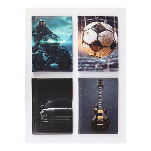 Igazolványtartó, álló, 10 betét lappal, mintás PVC, "Bővített személyi", fiú