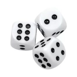 Dobókocka, műanyag, 3 darab