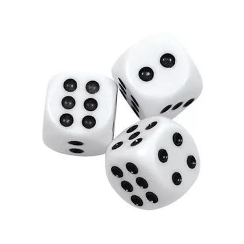 Dobókocka, műanyag, 3 darab