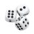 Dobókocka, műanyag, 3 darab