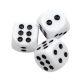 Dobókocka, műanyag, 3 darab
